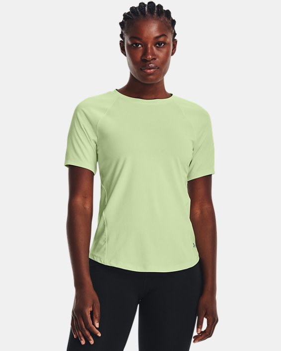 Camiseta de manga corta UA RUSH para mujer, Green, pdpMainDesktop image number 0